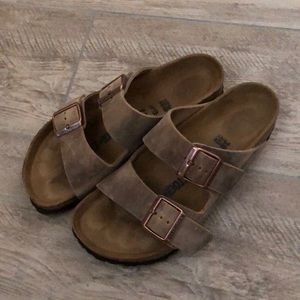 Birkenstock Arizona Brown Oiled Leather Shoes